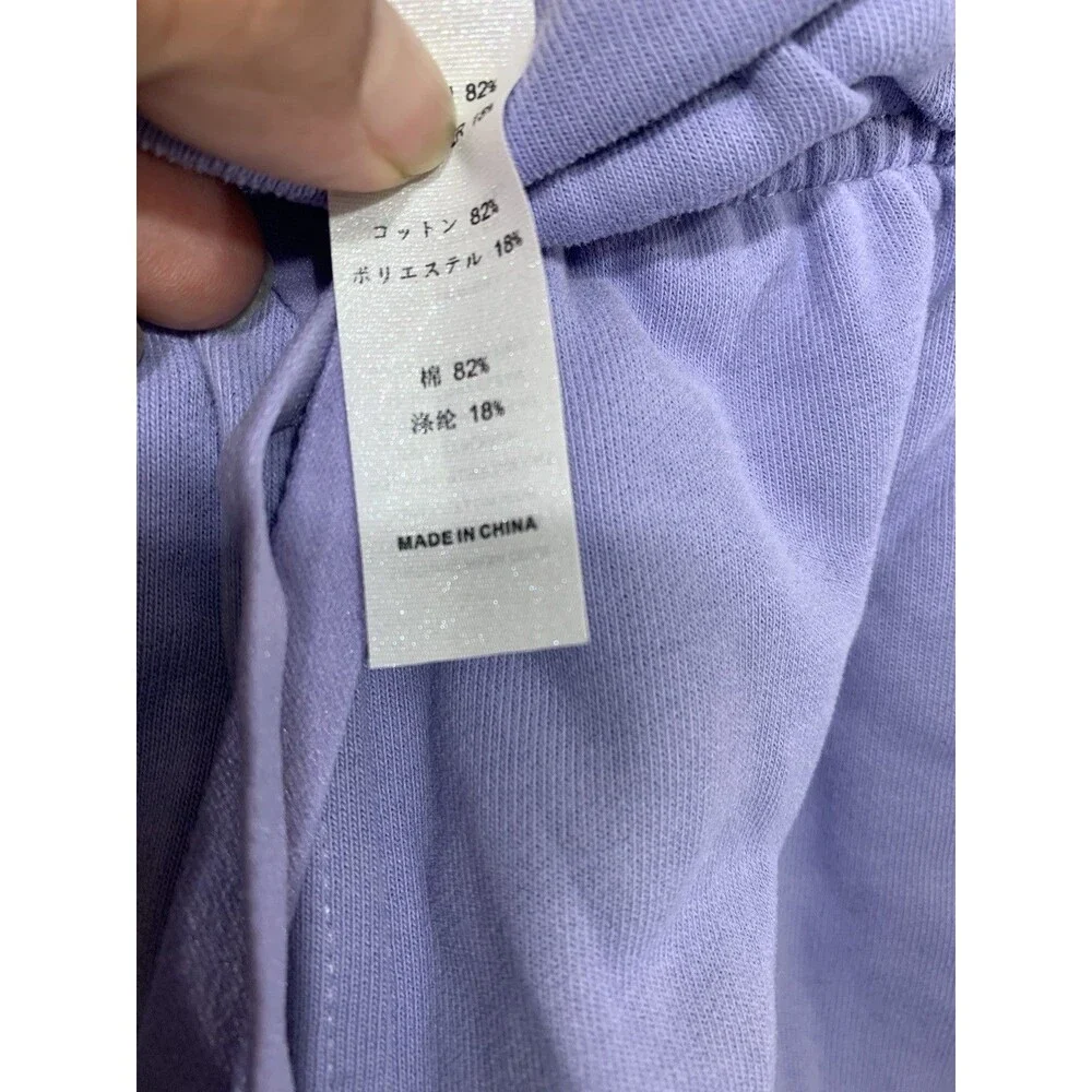 Ododos Sweat Shorts Womens XS Purple High Waisted Drawstring French TerryPockets